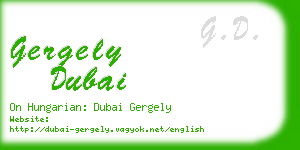 gergely dubai business card